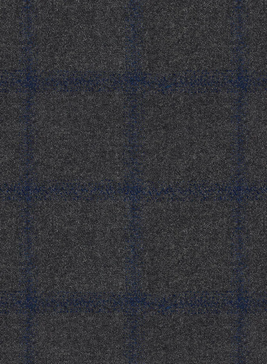 Italian Jamen Gray Checks Flannel Jacket