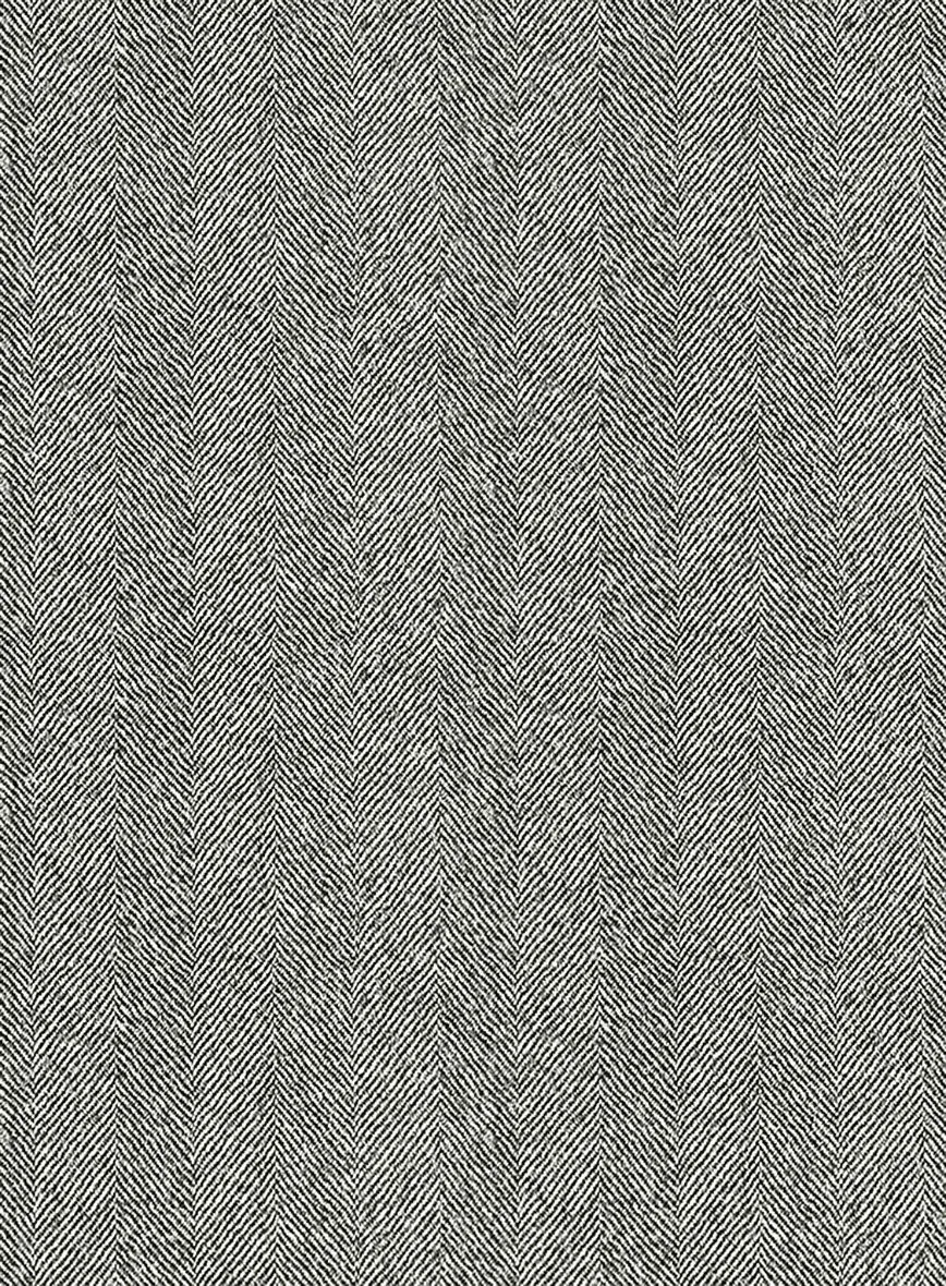 Italian Light Gray Herringbone Flannel Suit