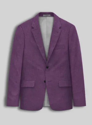 Italian Murano Eggplant Wool Linen Jacket