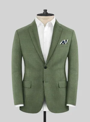 Italian Murano Gumil Green Wool Linen Silk Jacket