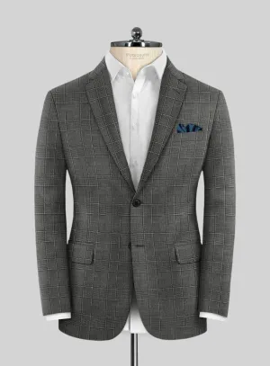 Italian Murano Riquel Gray Wool Linen Jacket