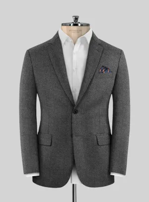 Italian Ombo Dark Gray Birdseye Flannel Jacket