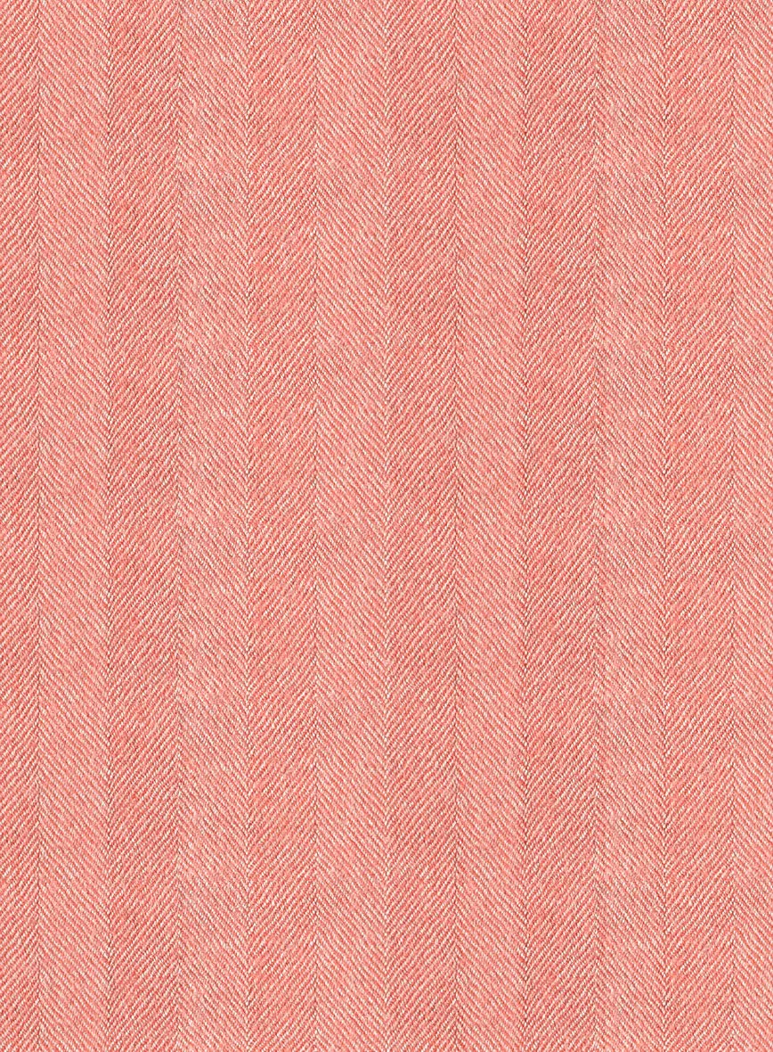 Italian Pink Herringbone Flannel Suit