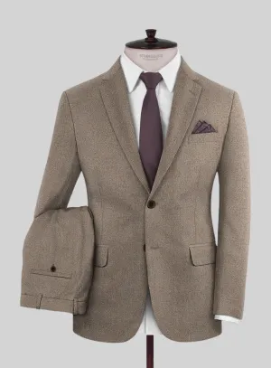 Italian Qique Tobacco Brown Wool Suit