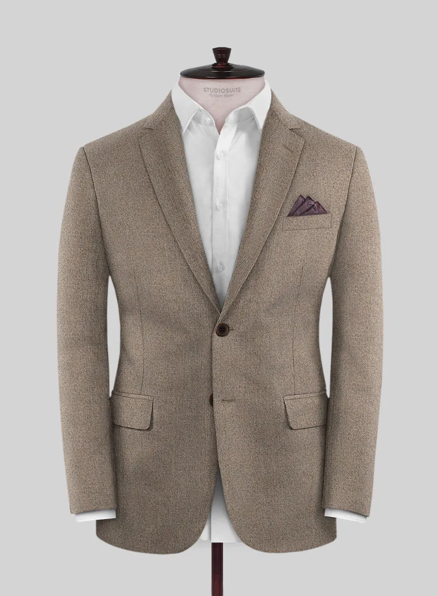 Italian Qique Tobacco Brown Wool Suit