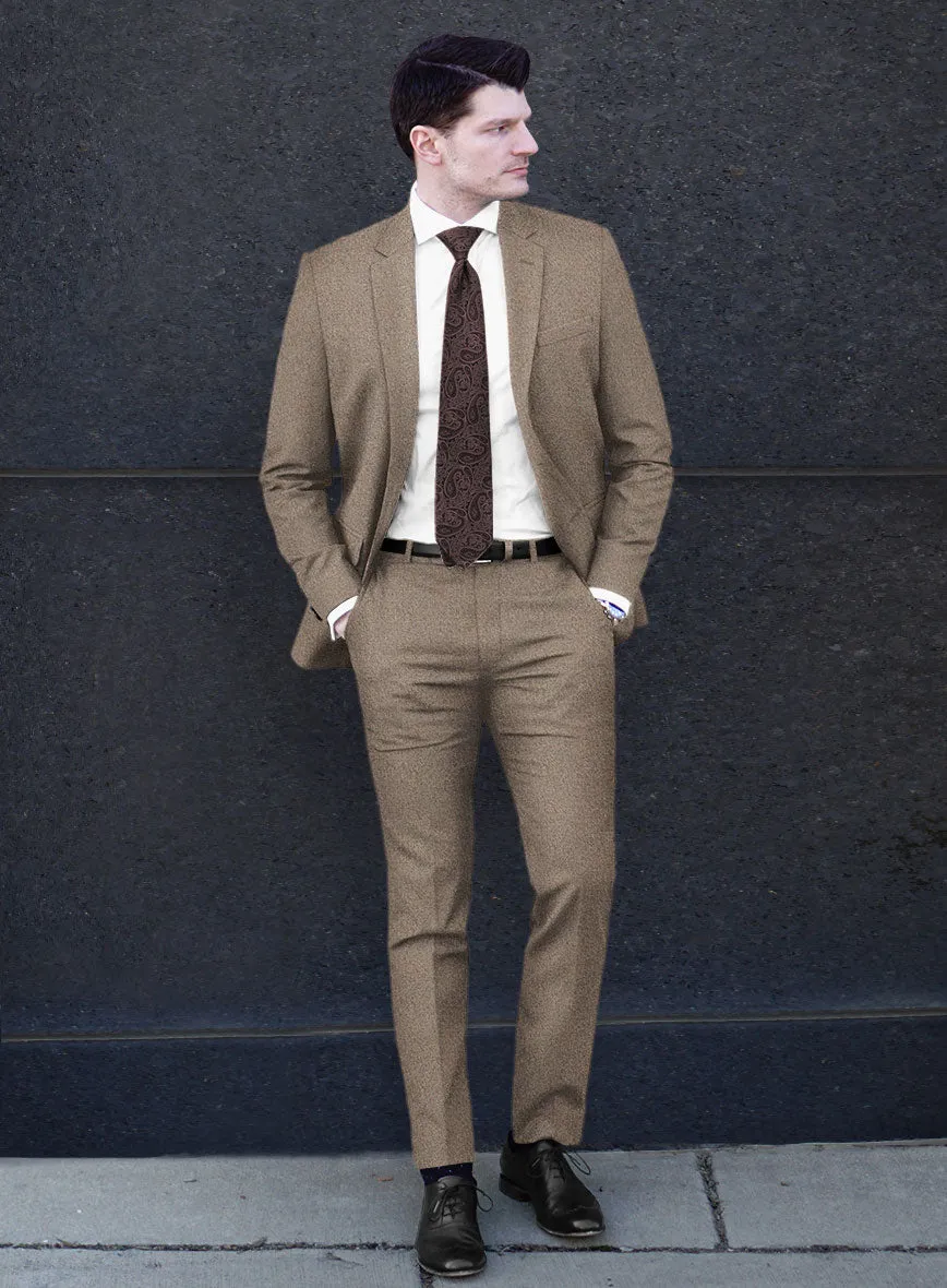 Italian Qique Tobacco Brown Wool Suit