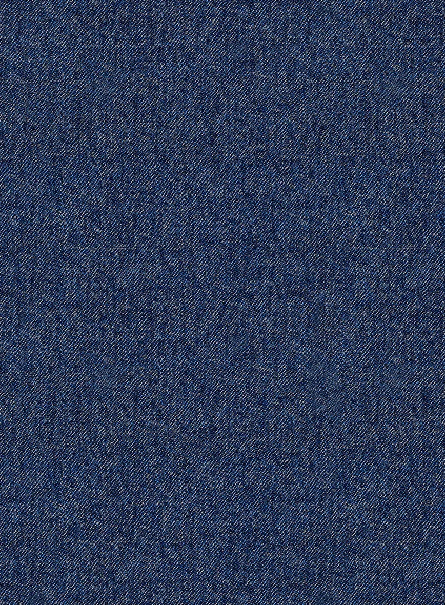 Italian Quelo Lapis Blue Twill Flannel Jacket