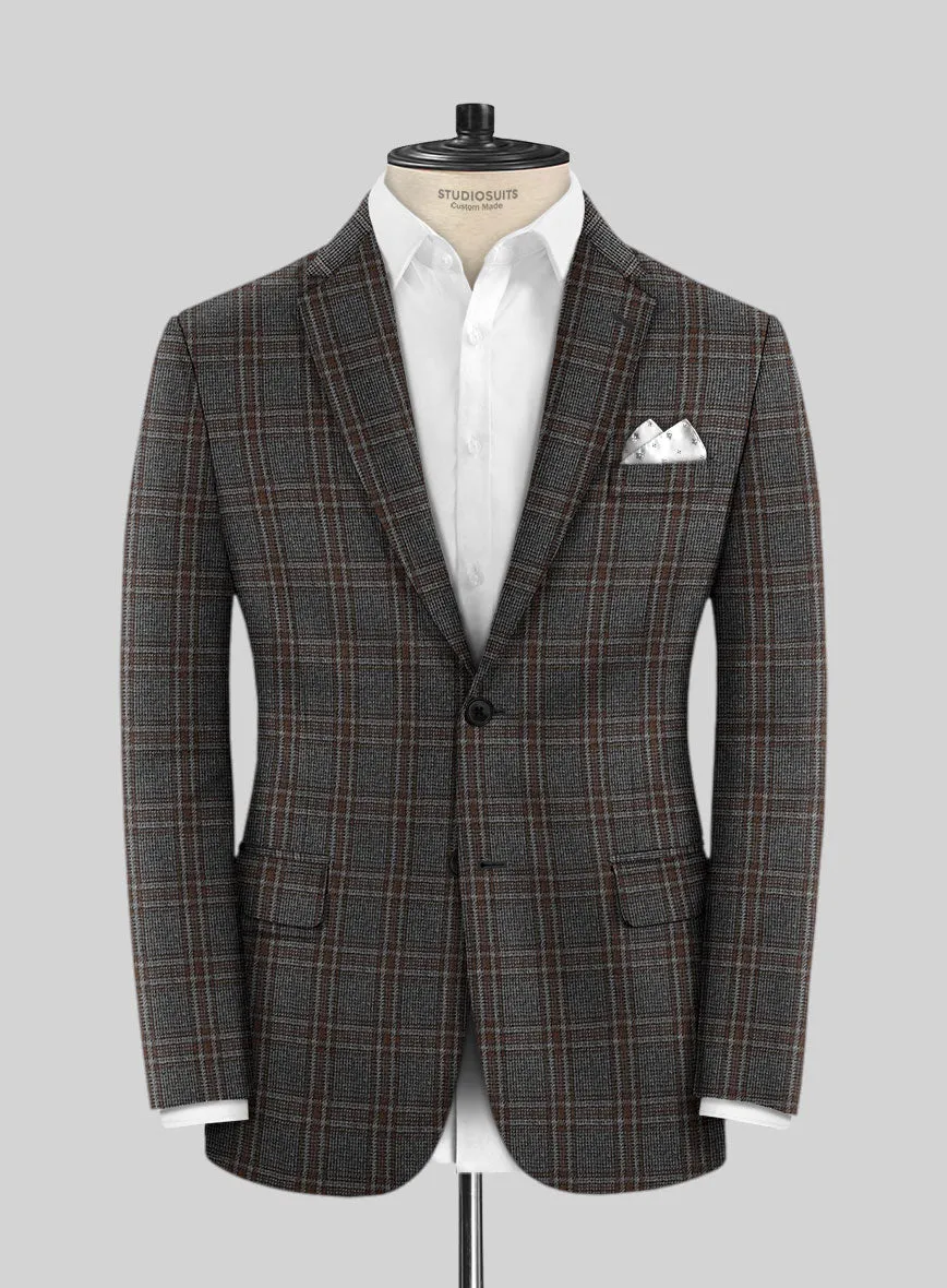 Italian Senna Checks Wool Jacket