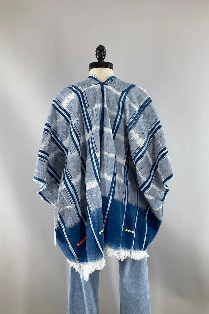 Ivory Coast Blue & White Indigo Cotton Cardigan