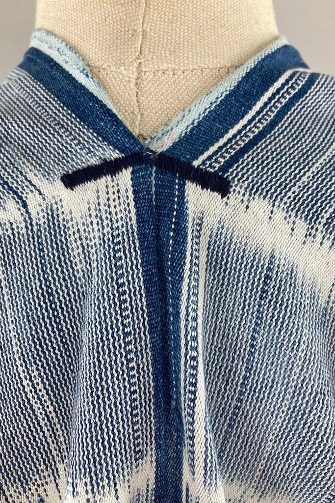 Ivory Coast Blue & White Indigo Cotton Cardigan