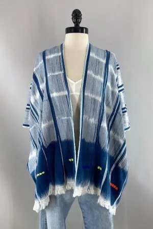 Ivory Coast Blue & White Indigo Cotton Cardigan
