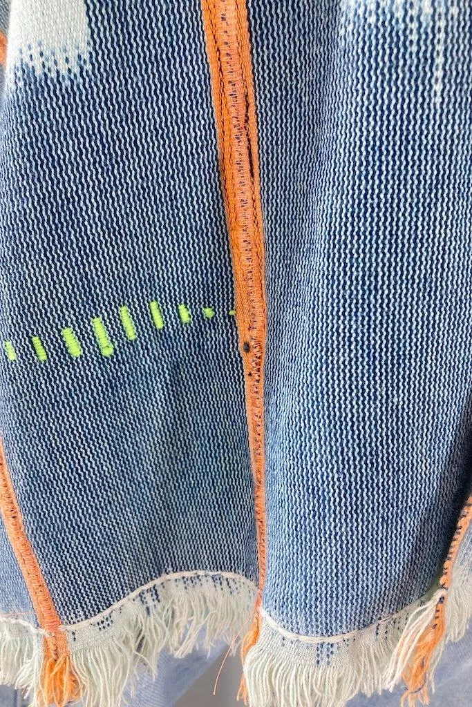 Ivory Coast Chambray Blue & White Indigo Cardigan