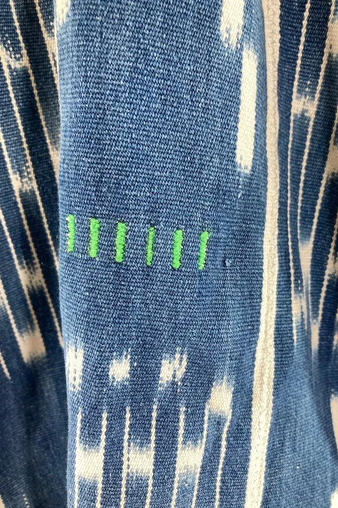 Ivory Coast Denim Blue Indigo Cotton Cardigan