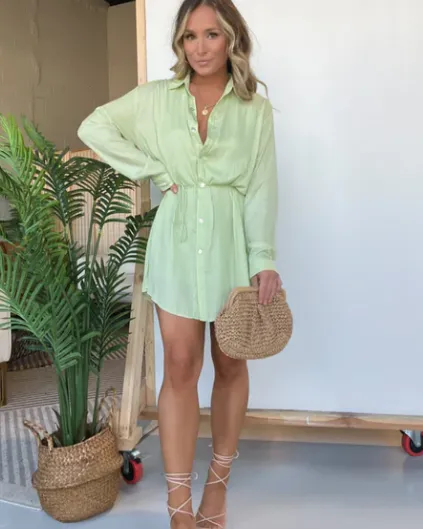 Ivyshape | Button Down Romper Dress