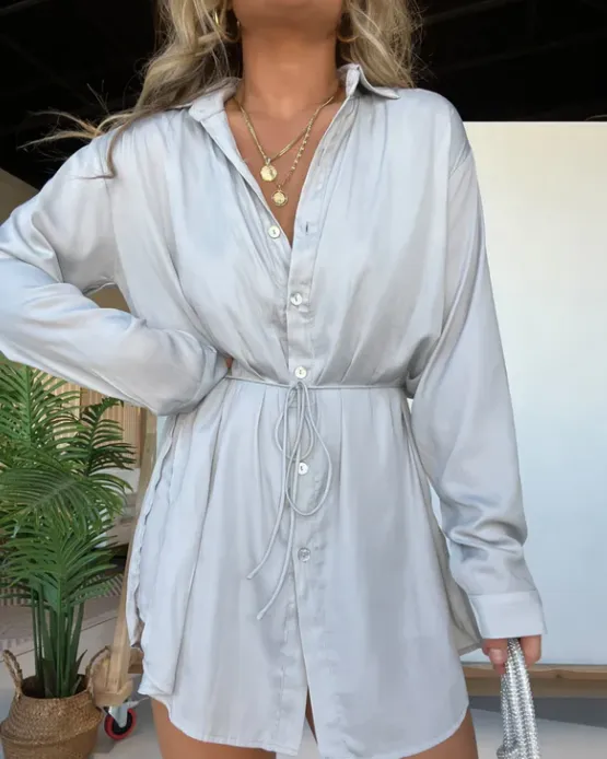 Ivyshape | Button Down Romper Dress