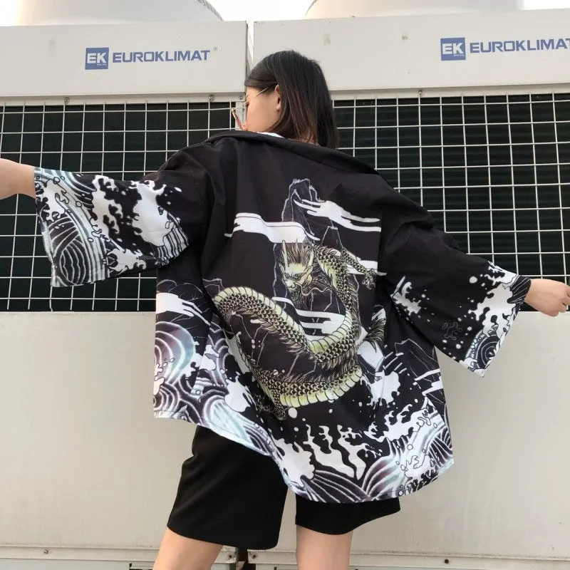 Japanese Kimono Cardigan - Streetwear Style