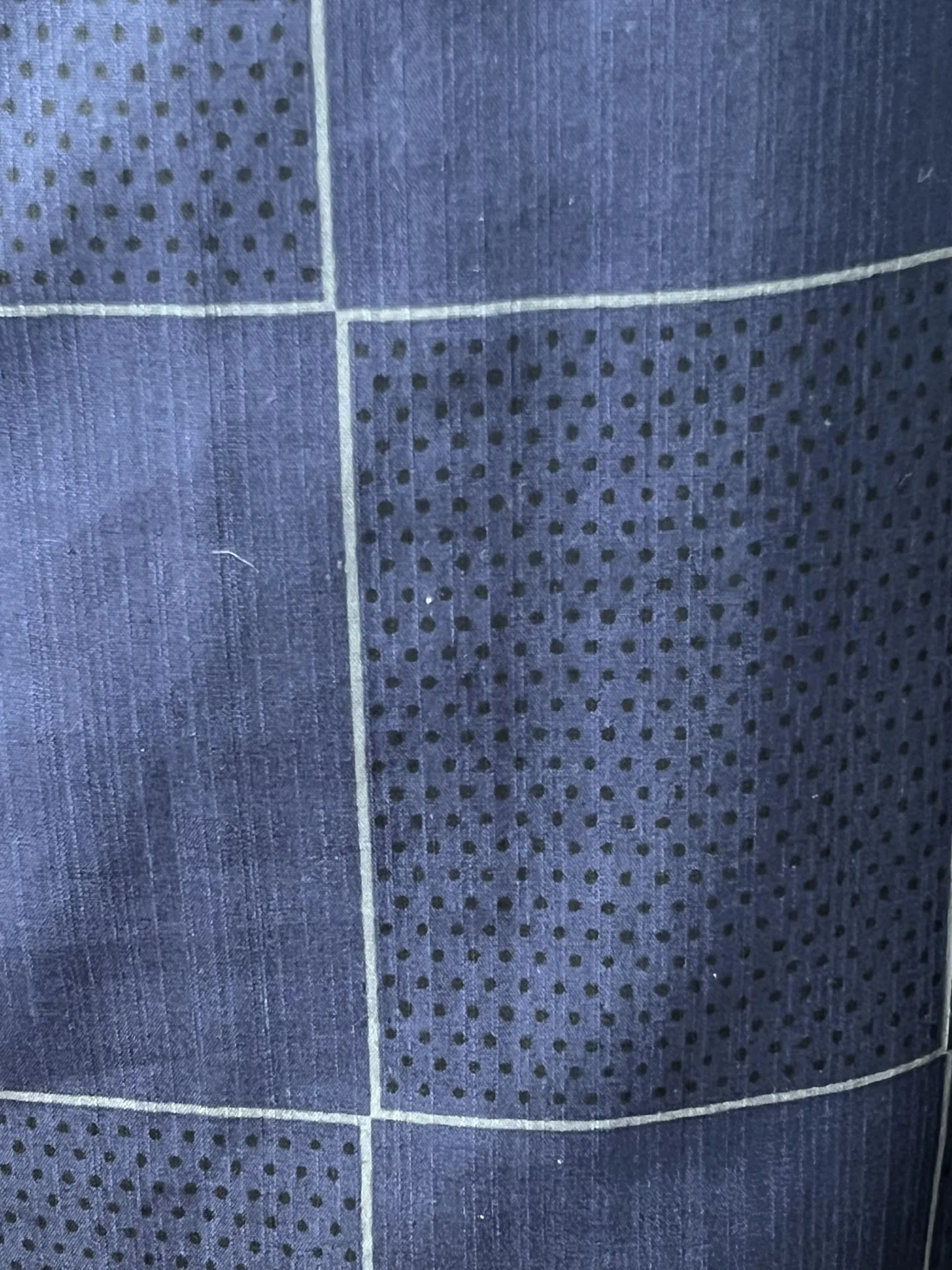 Japanese Traditional Men's YUKATA  / Navy blue with Lattice pattern, Size: LL