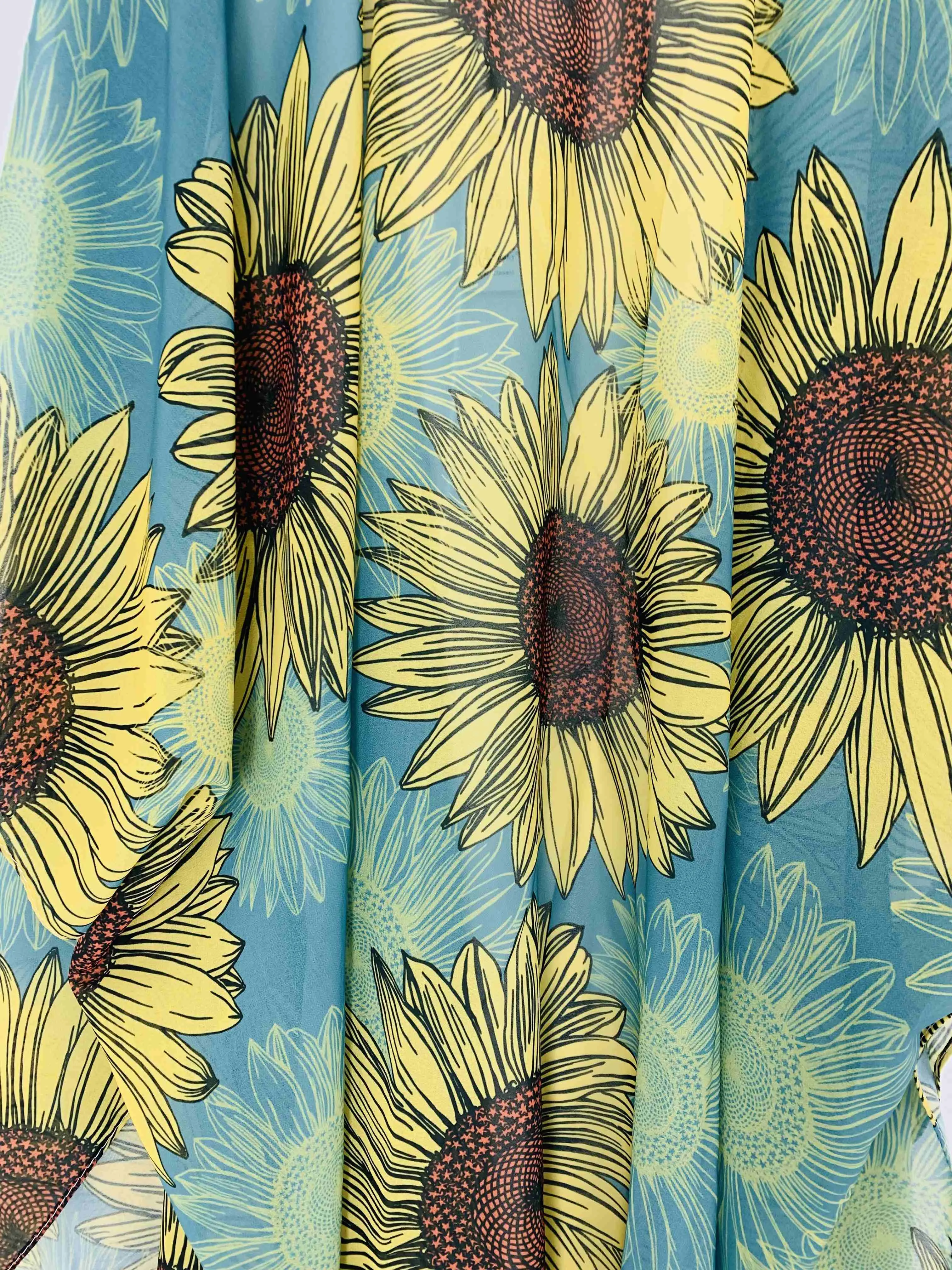 JC070931 Vintage Sunflower Kimono