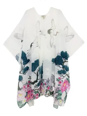JC070932 Peony & Crane Kimono
