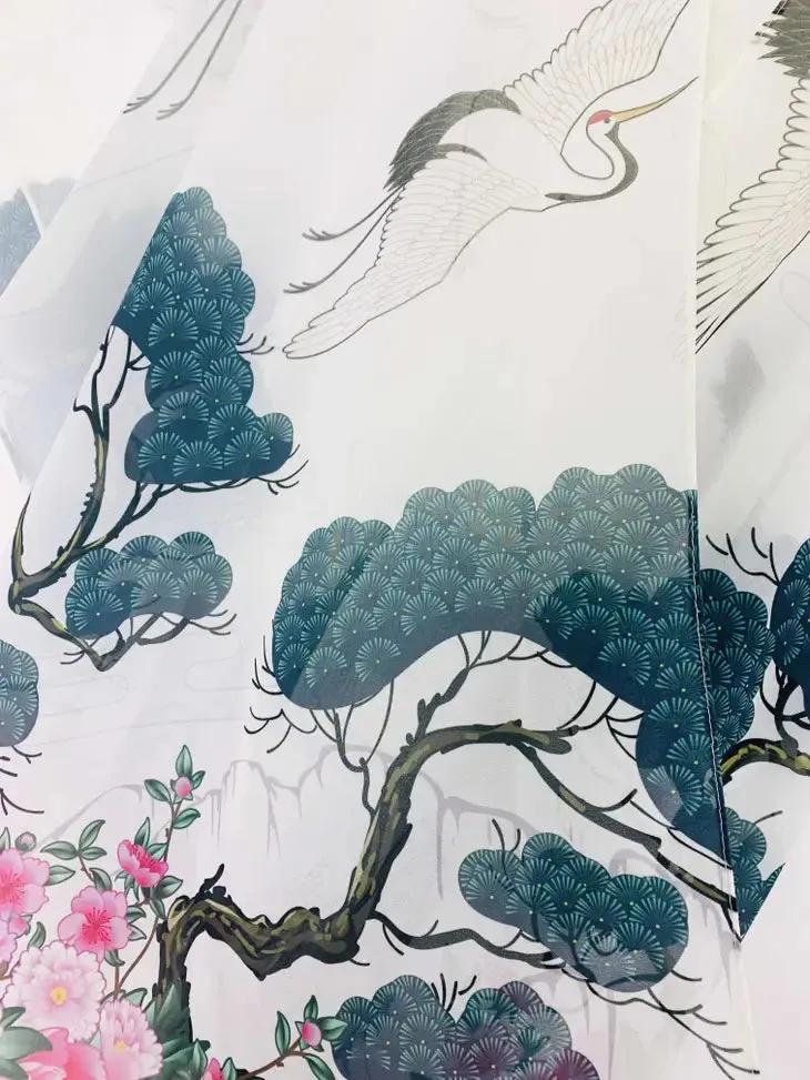 JC070932 Peony & Crane Kimono