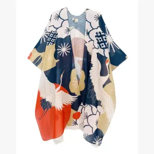 JC070938 Japanese Crane Kimono