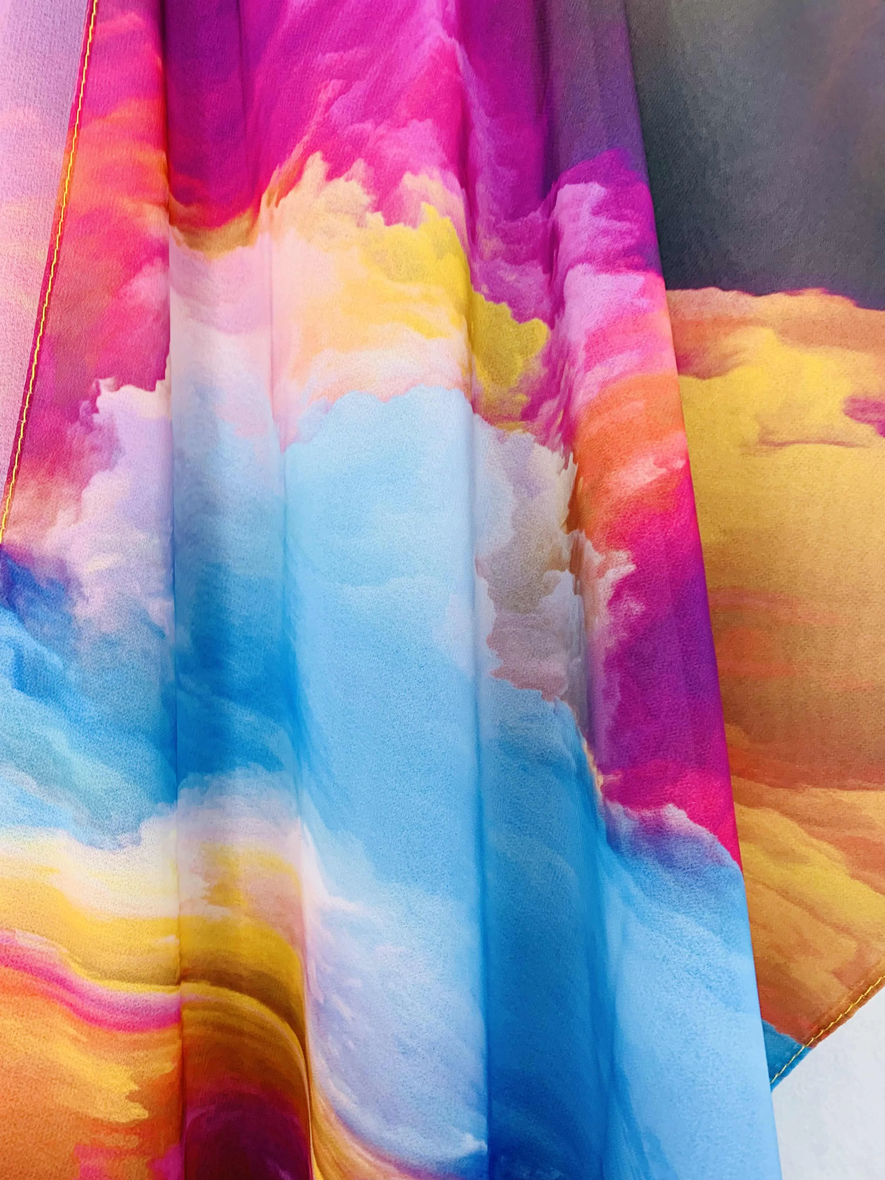 JC070991 Purple-Blue The Seas of Cloud Kimono