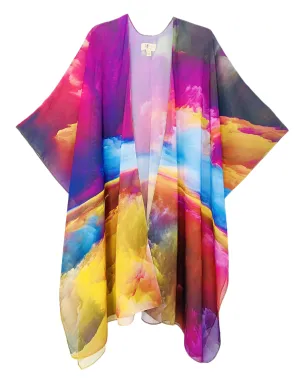 JC070991 Purple-Blue The Seas of Cloud Kimono