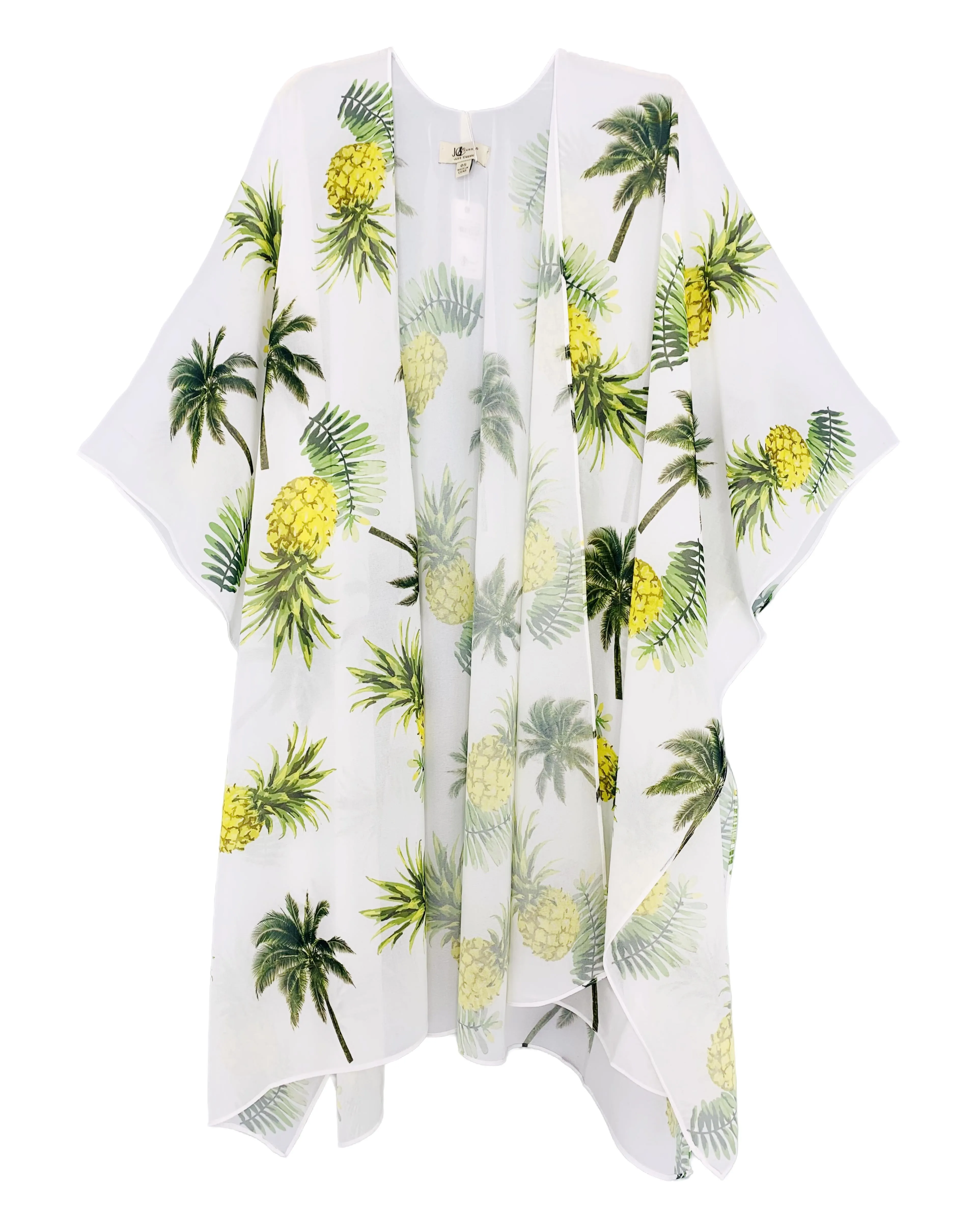 JC071006 White-Yellow Pineapple Kimono
