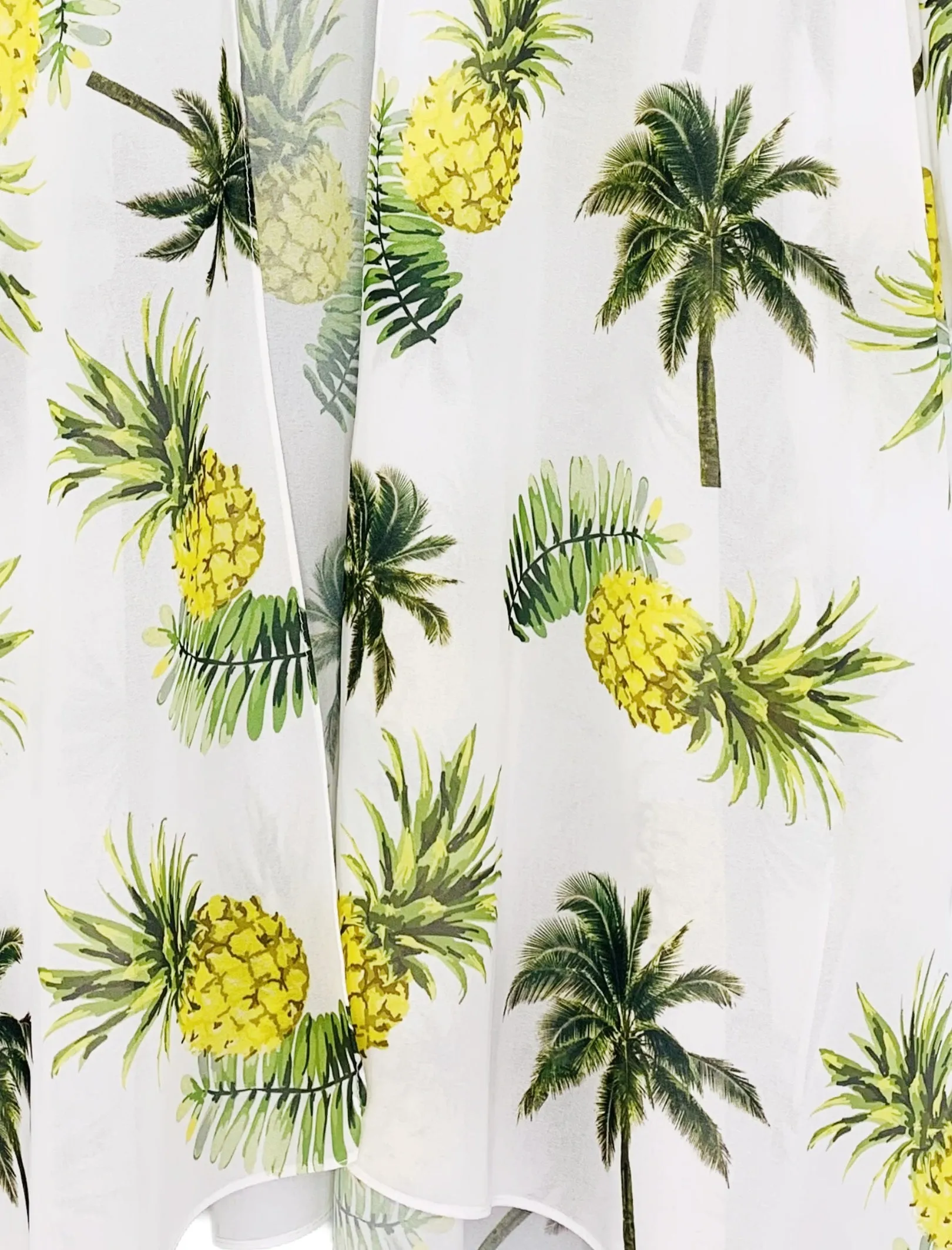 JC071006 White-Yellow Pineapple Kimono