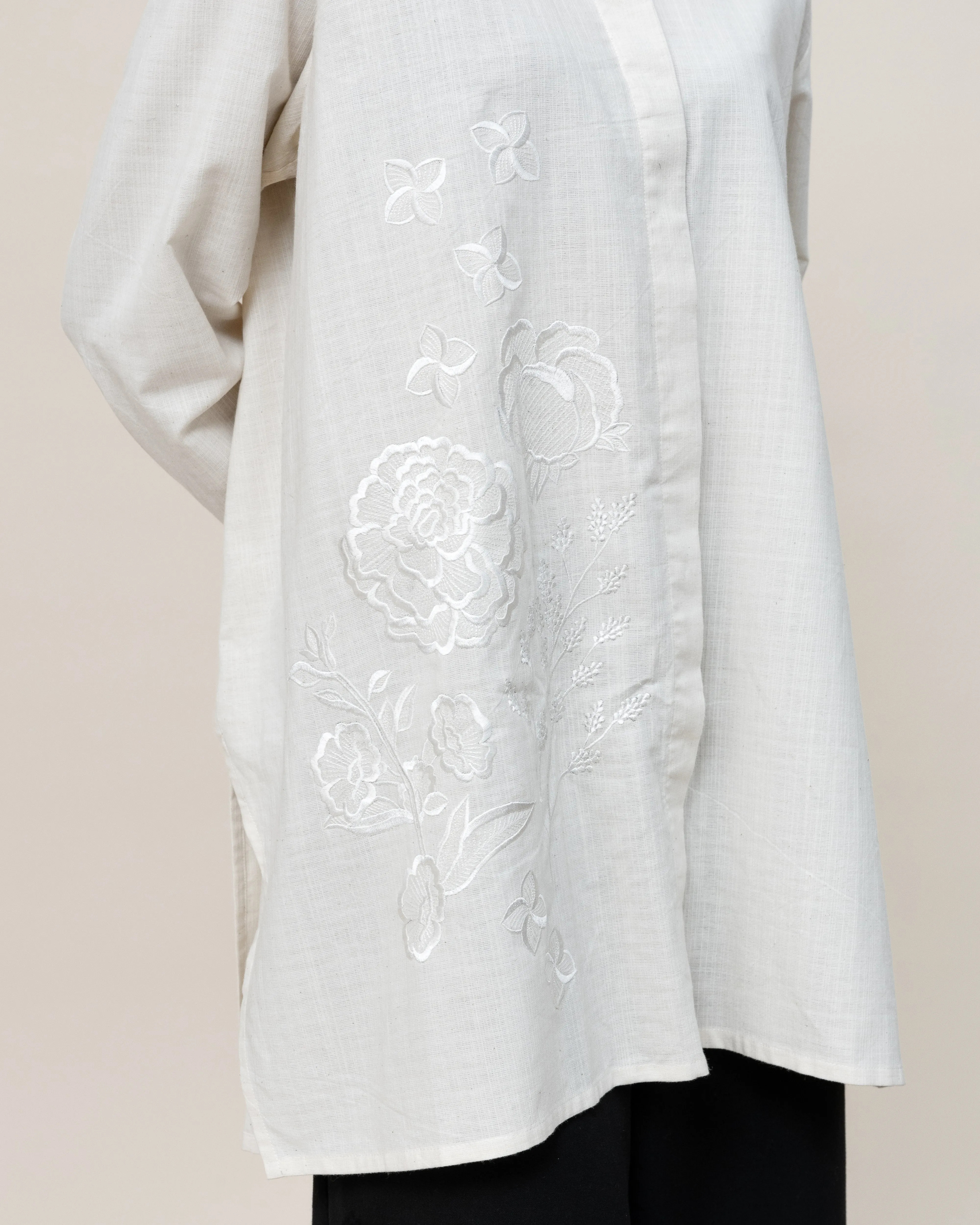KAPAS - Embroidered Oversized Shirt (Gender Neutral)