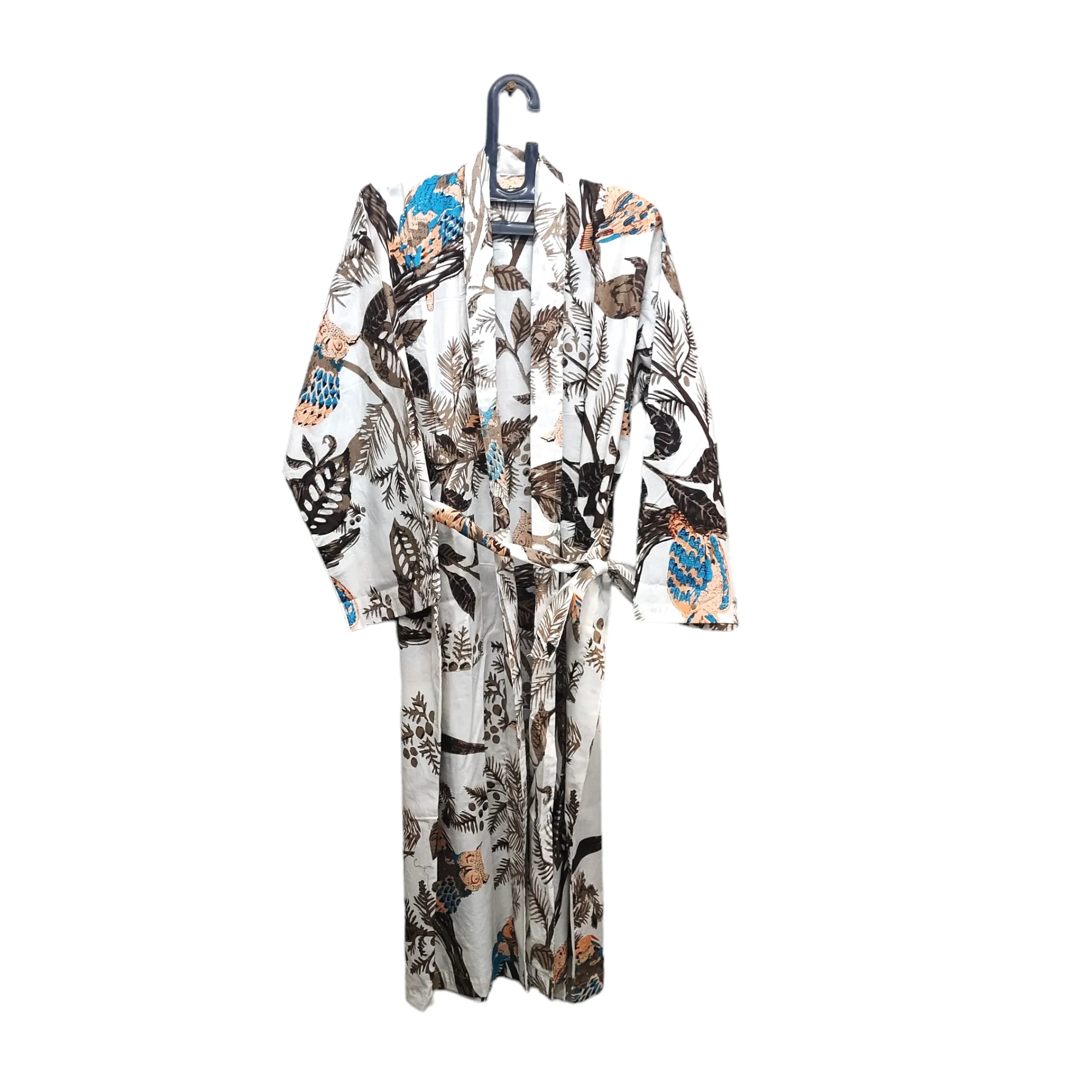 Kimono Bath Robes/ Night Suit - Owl Family Brown