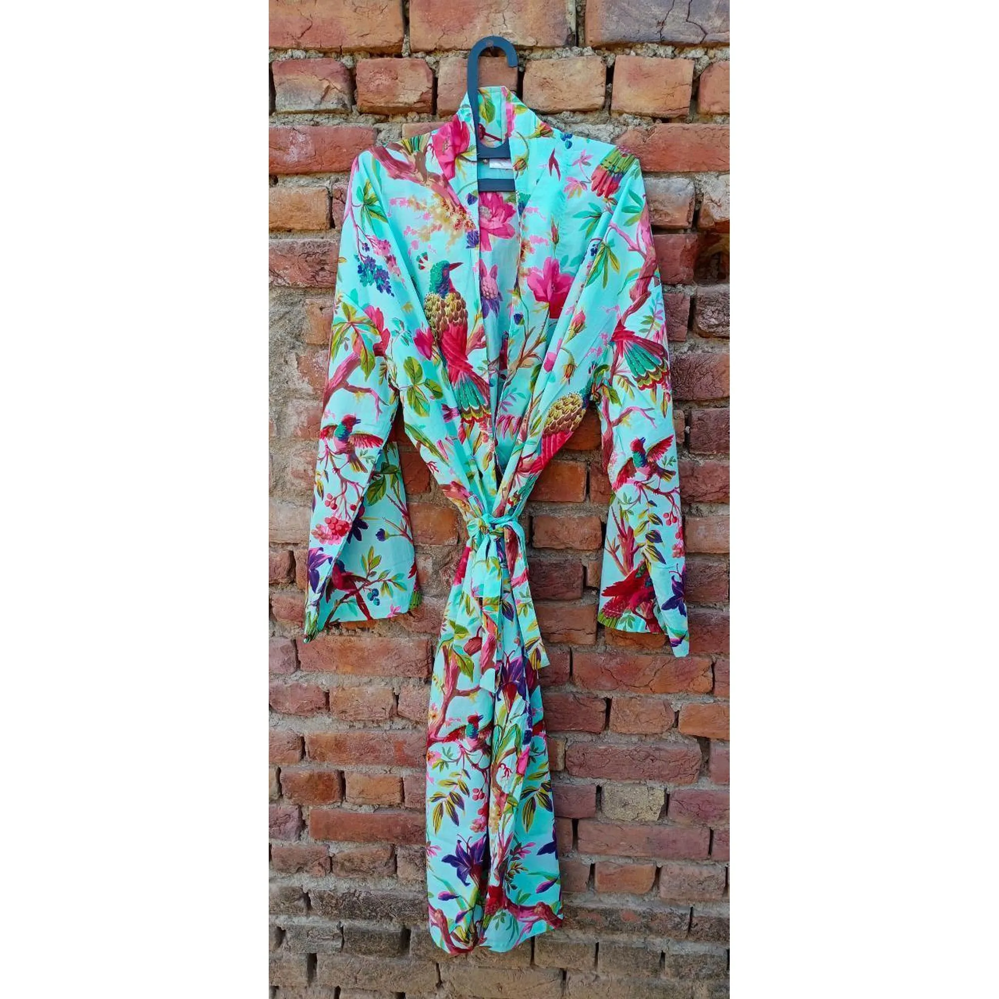 Kimono Bath Robes/ Night Suit turquoise paradise