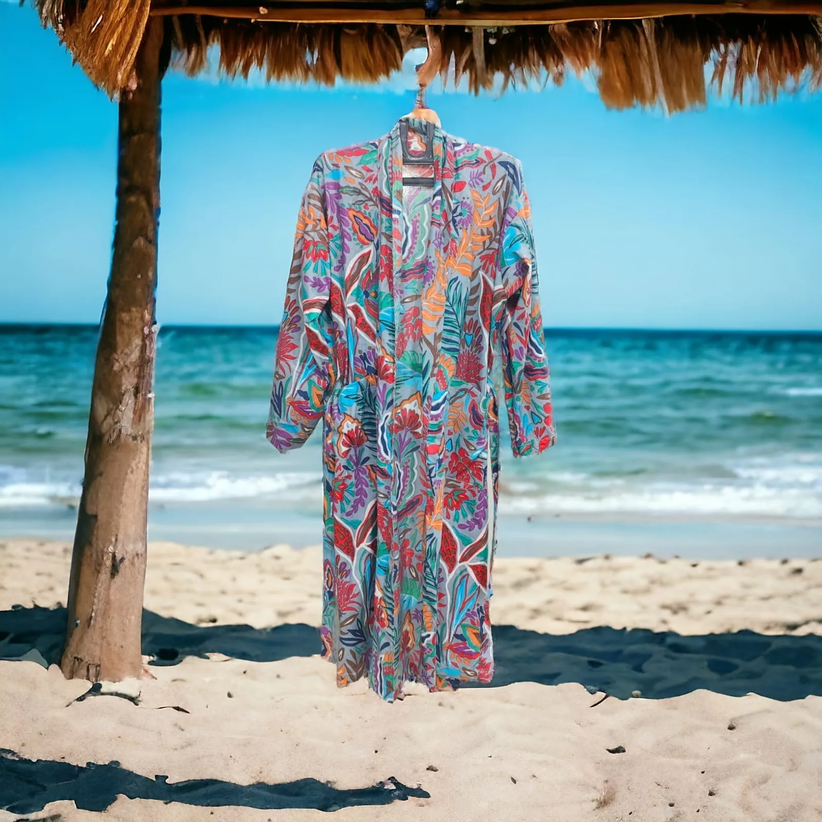 Kimono Bath Robes/ Night Suit -Vibes Grey