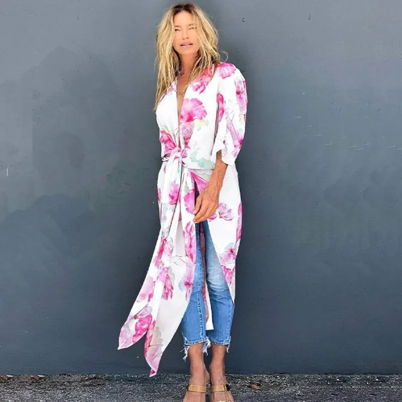 Kimono Fleuri Rose