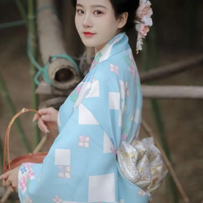 Kimono Japonais Bleu Ciel