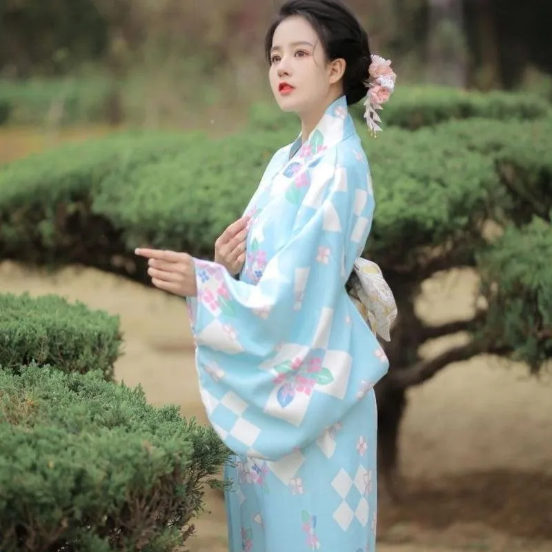 Kimono Japonais Bleu Ciel