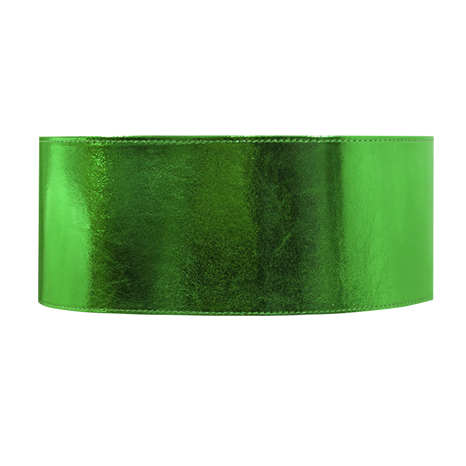 【KIMONO】Metallic Foil Leather Belt – Emerald
