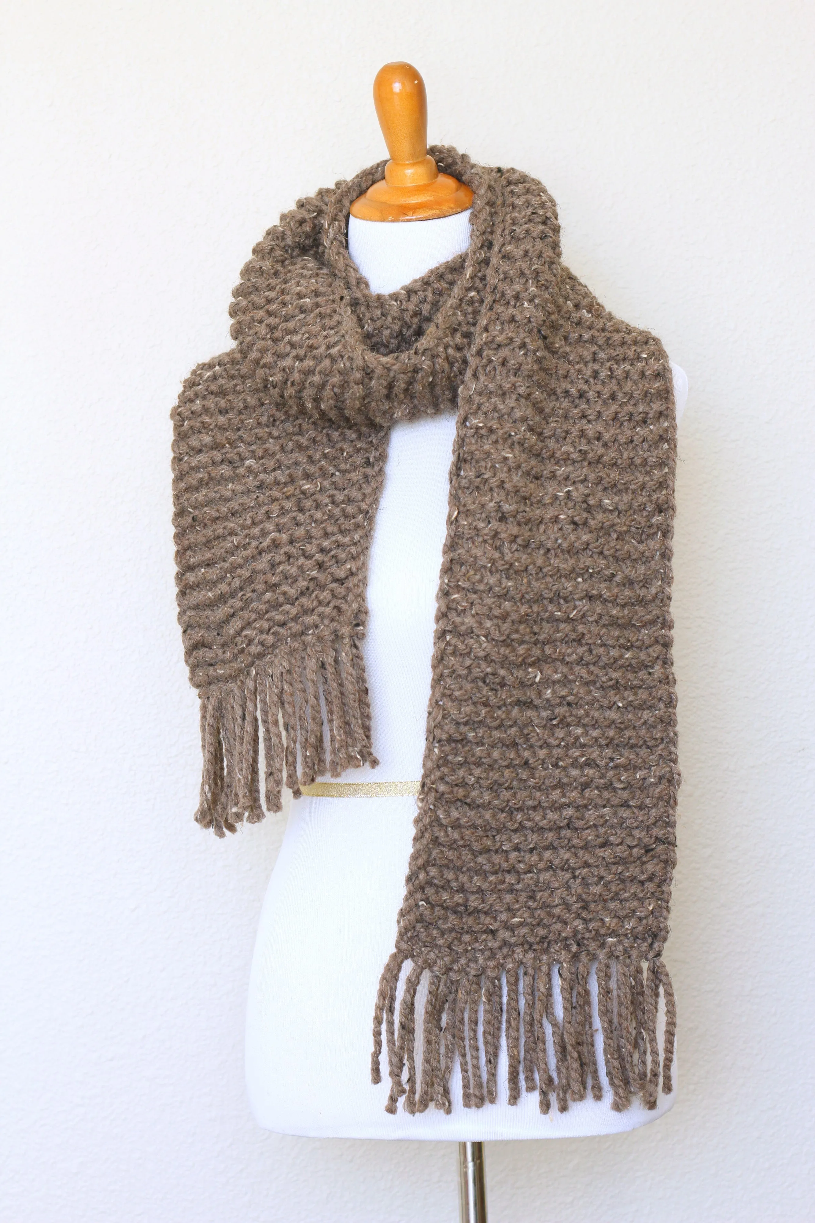 Knit scarf, chunky brown scarf, oversized scarf,  women scarf, men scarf