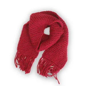 Knit scarf, chunky red scarf, oversized scarf,  women scarf, men scarf