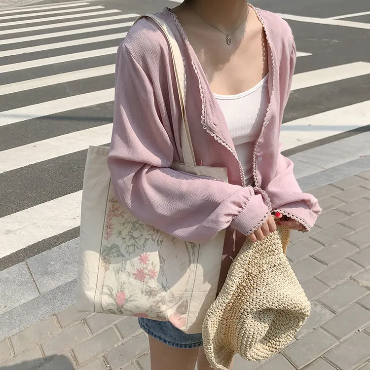 [Korean Style] Fay Beathable Long sleeve Summer Cardigan