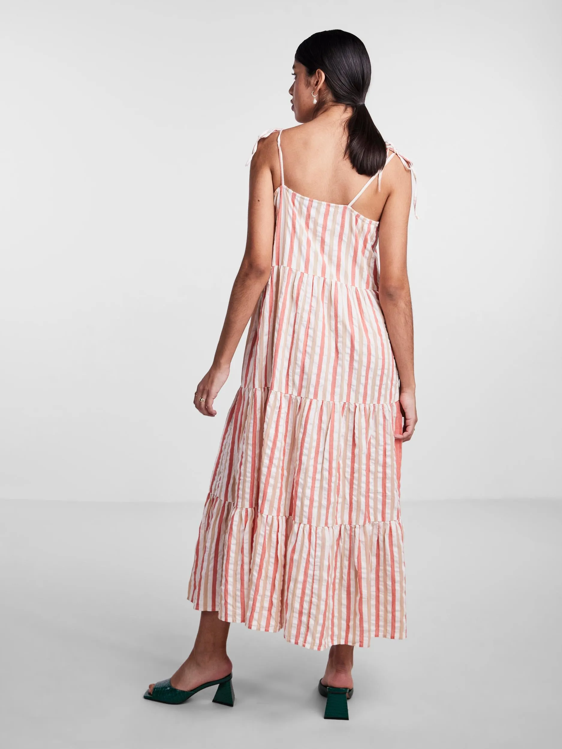 LACEY MAXI DRESS (CORAL STRIPE)