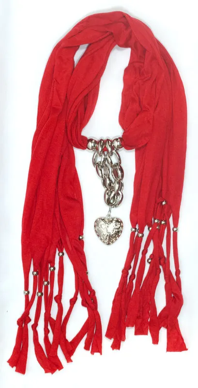 Ladies Heart Shape Pendants Fashion Scarf Wholesale