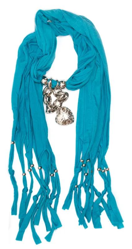 Ladies Heart Shape Pendants Fashion Scarf Wholesale