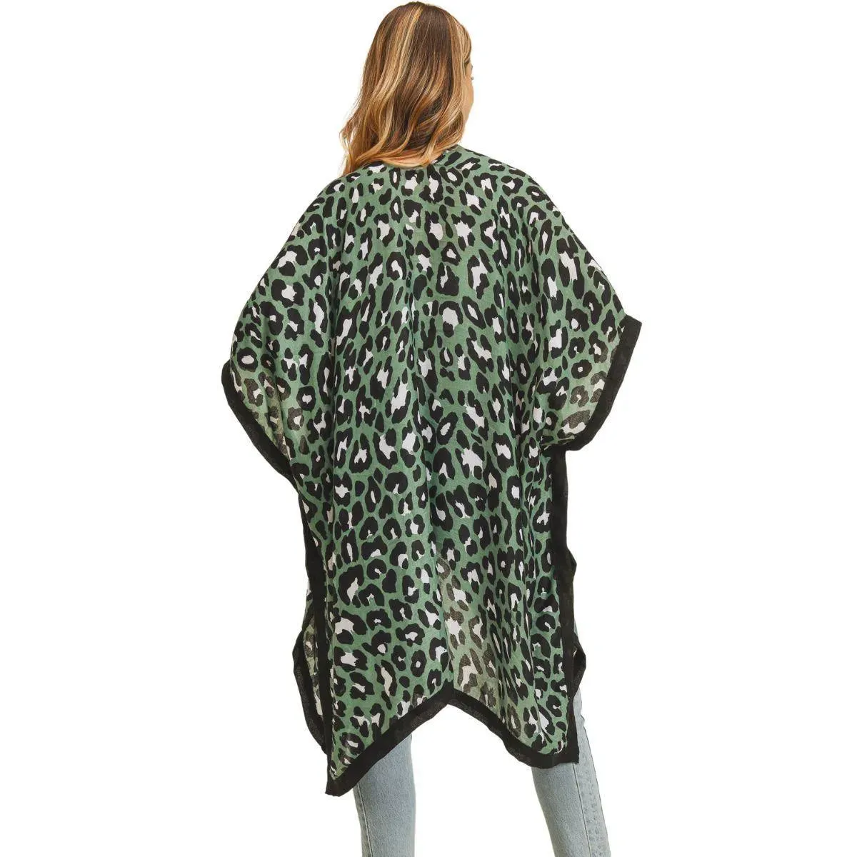 Leopard Print Long Kimono Olive - Upgrade Your Wardrobe Today
