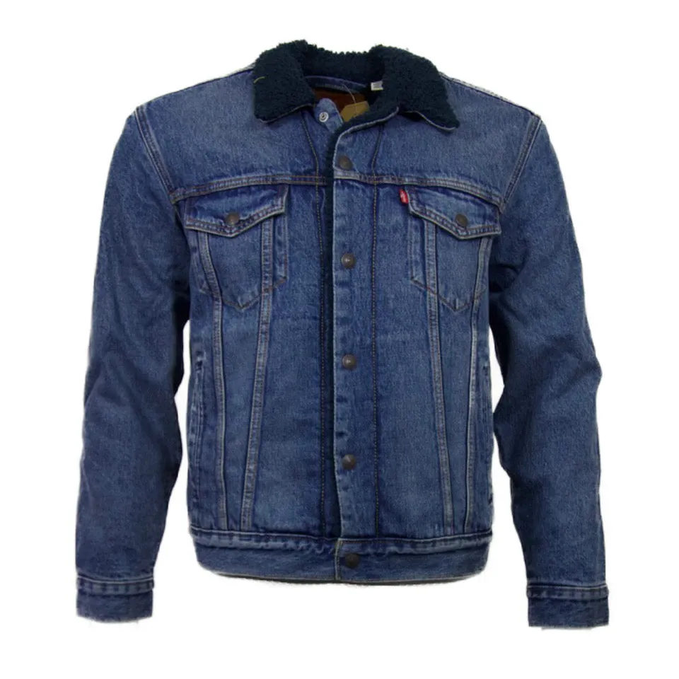 Levi's Men's Sherpa Lined Jean Jacket Trucker Style Insulated Button Up Coat