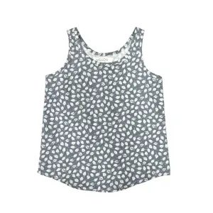 Linen Top, Spruce with prints