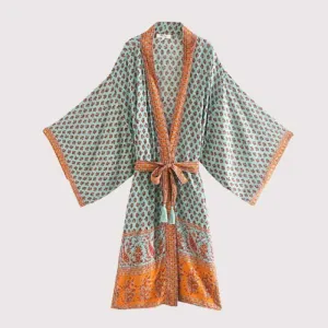 Long Boho Kimono Robe