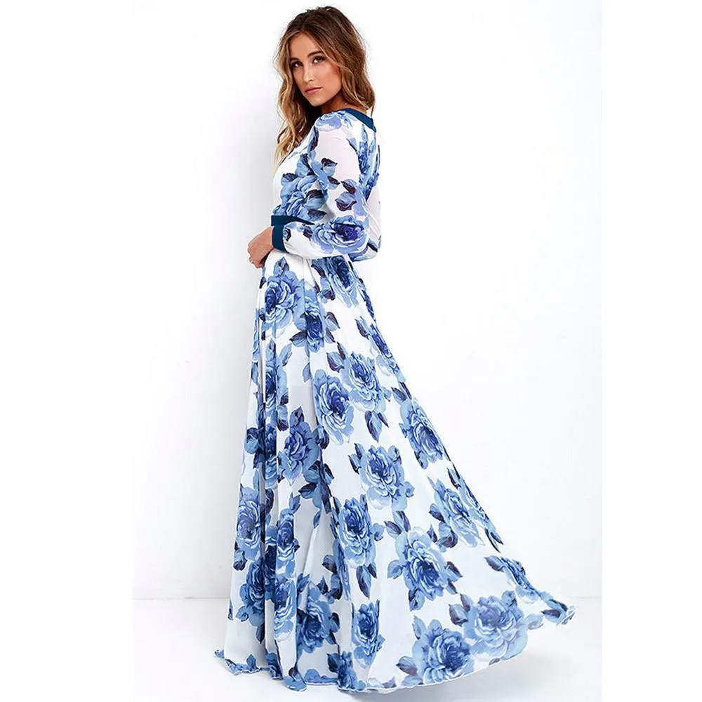 Long Maxi Print Summer Dress