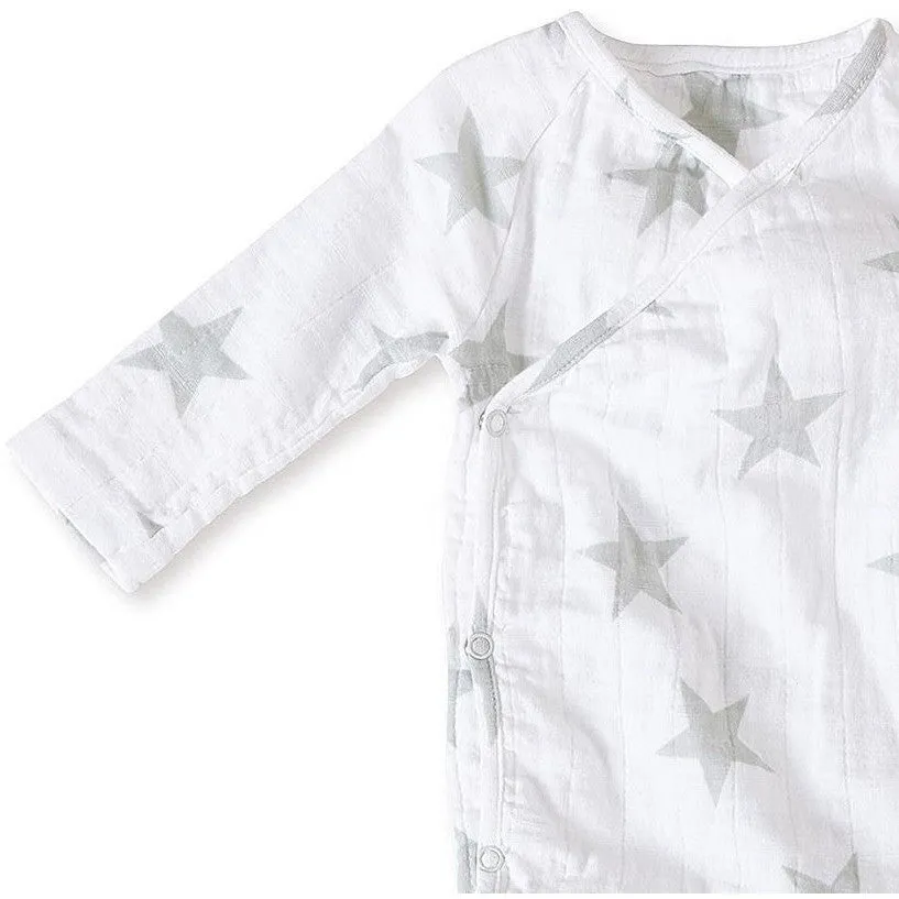 Long Sleeve kimono Bodysuit - Silver Star