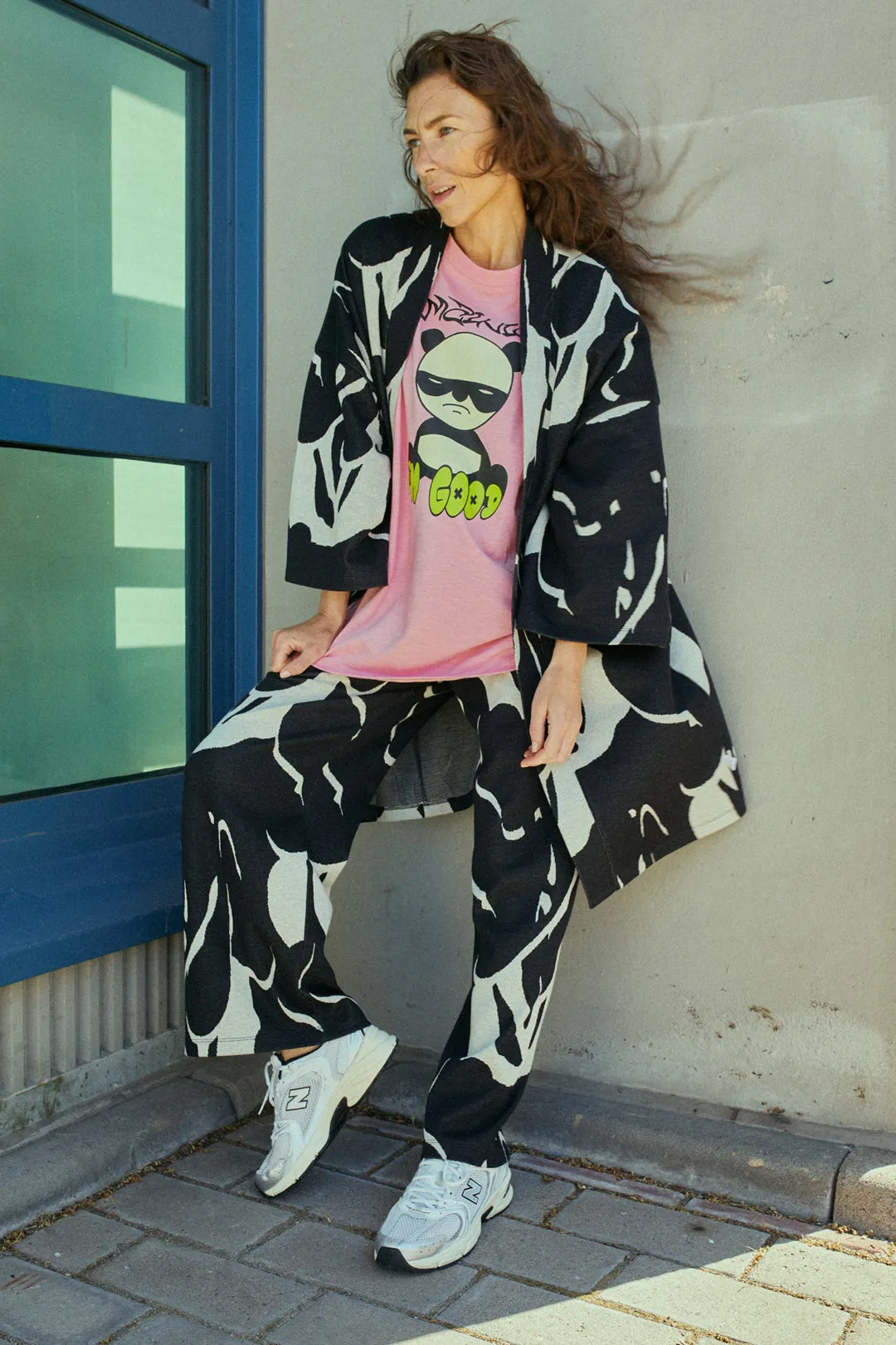 Mainio Waving Jacquard Kimono Jacket